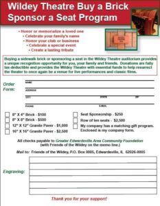 Wildey Theatre, Edwardsville, Illinois - Donate Form