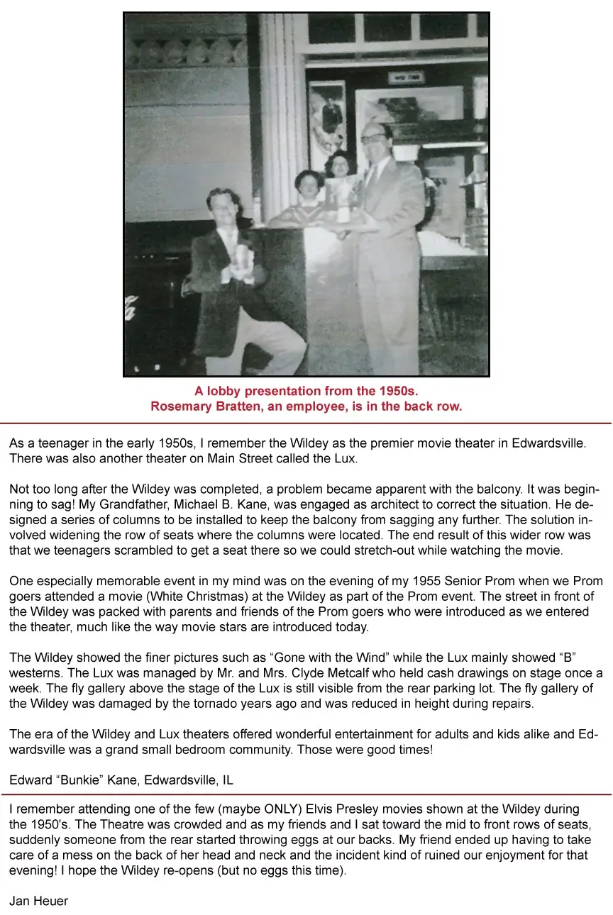 Wildey Theatre - Memories of the 1950's