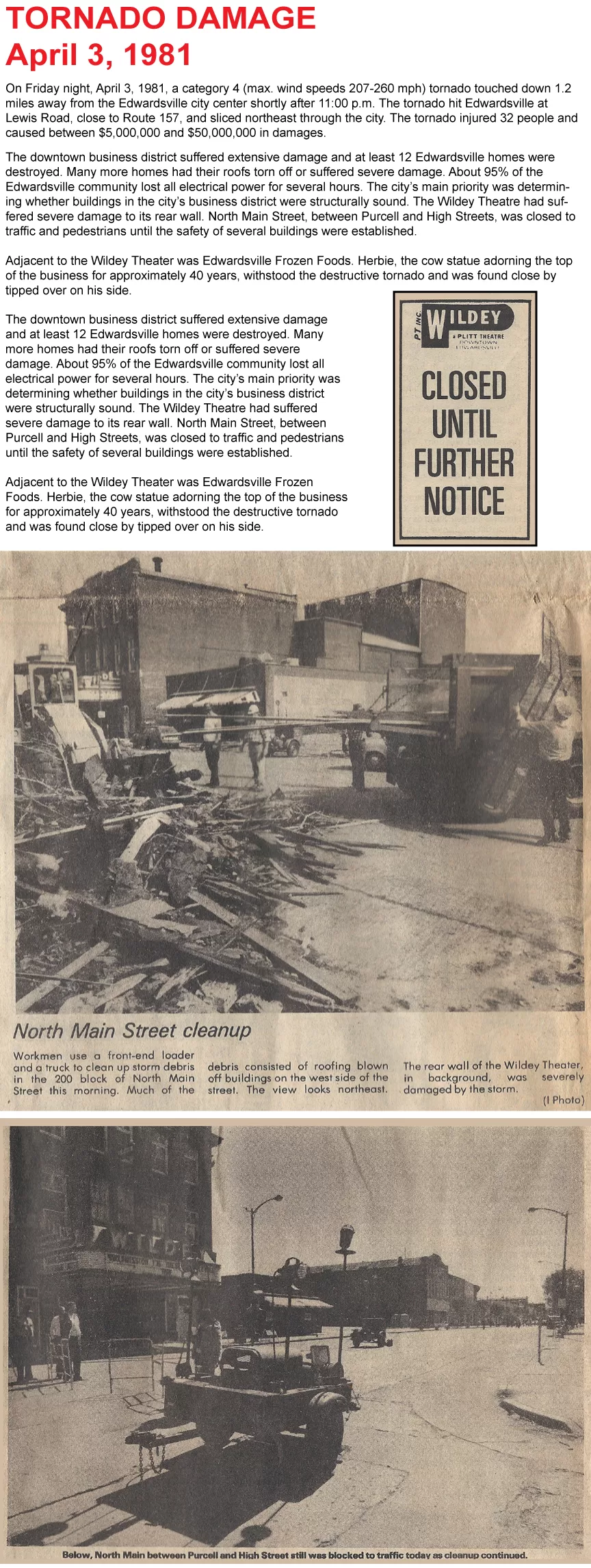 Wildey Theatre - Tornado Damage Memories